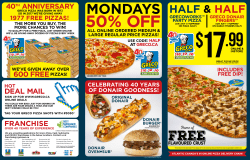 MONDAYS - Greco Pizza