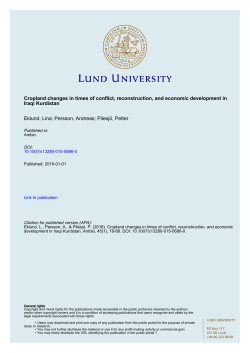 Cropland changes in times of conflict, reconstruction, and economic