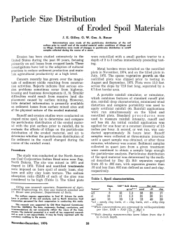 Particle Size Distribution of Eroded Spoil Materials