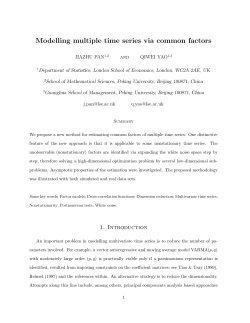 Modelling multiple time series via common factors