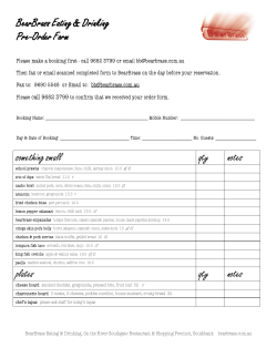 Pre-Order Form for Groups