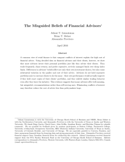 The Misguided Beliefs of Financial Advisors