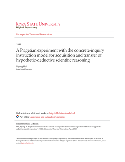 A Piagetian experiment with the concrete