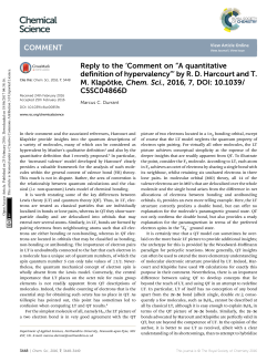 by RD Harcourt and TM Klap&ouml;tke, Chem. Sci.