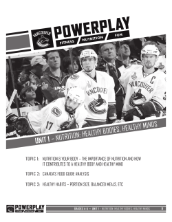 nutrition - Vancouver Canucks