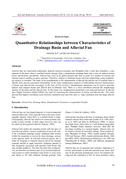 Quantitative Relationships between Characteristics of Drainage