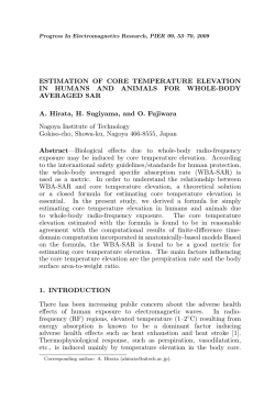 ESTIMATION OF CORE TEMPERATURE ELEVATION IN HUMANS