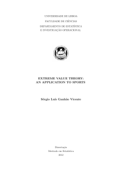 EXTREME VALUE THEORY - Universidade de Lisboa