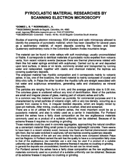 pyroclastic material researches by scanning electron