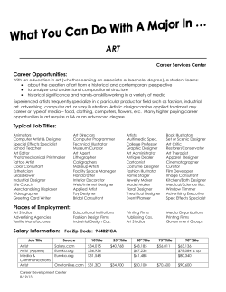 Careers in Studio Art - College of San Mateo
