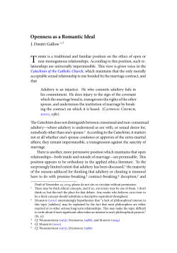 Openness as a Romantic Ideal