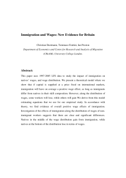 Immigration and Wages: New Evidence for Britain