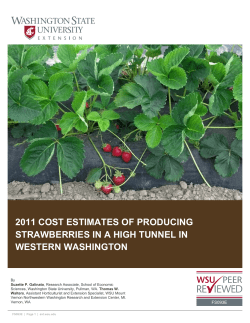 2011 COST ESTIMATES OF PRODUCING STRAWBERRIES IN A