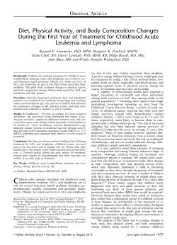 Diet, Physical Activity, and Body Composition Changes During the