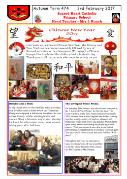 3rd February 2017 - Sacred Heart Catholic Primary School