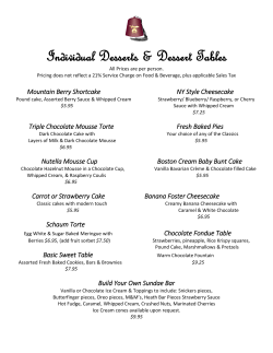 Desserts - Tripoli Shrine Center