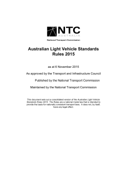 Australian Light Vehicle Standards Rules 2015