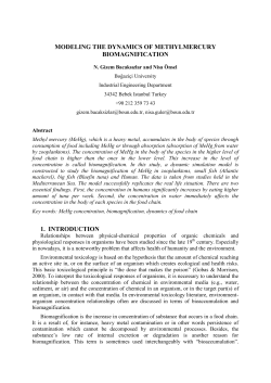 Biomagnification of Methylmercury