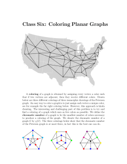 Class Six: Coloring Planar Graphs