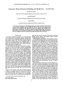 Interactive Water Resources Modeling and Model Use: An Overview