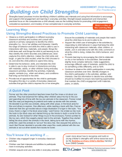 Building on Child Strengths - The Early Childhood Technical