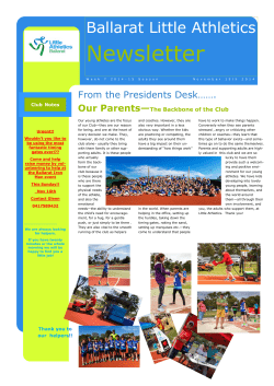 Newsletter - Little Athletics Ballarat