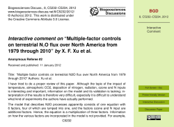 Interactive comment on &ldquo;Multiple-factor controls on terrestrial N2O