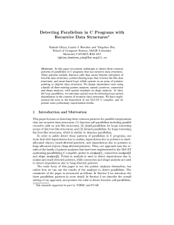Detecting Parallelism in C Programs with Recursive Data Structures