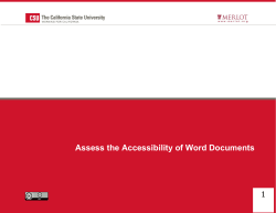 Assess the Accessibility of Word Documents