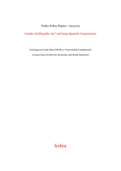 Gender (in)Equality Act&rdquo; and large Spanish Corporations