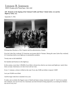 449 - Remarks at the Signing of the National Traffic and Motor