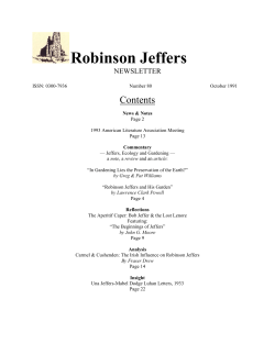 Issue 80 - Robinson Jeffers Association