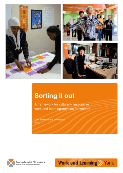 a framework for culturally responsive work and learning services for