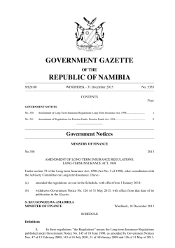 Long Term Insurance and Pension Funds Regulations 5383