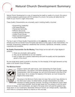 Natural Church Development Summary