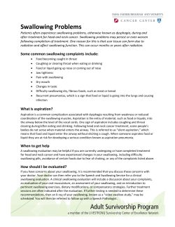 Swallowing Problems - Dana