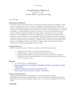 Ben Wright`s first half (to 1865) lecture