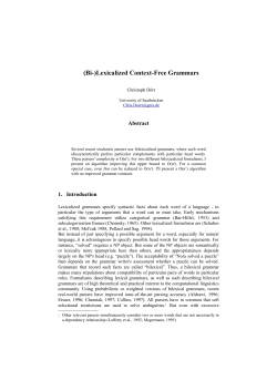 (Bi-)Lexicalized Context-Free Grammars