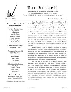 The Inkwell - Bradford Landmark Society