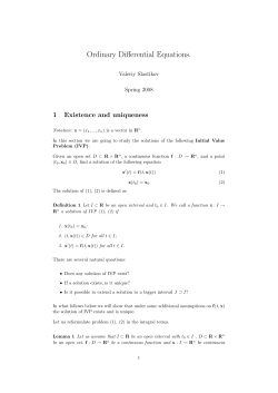 Ordinary Differential Equations.
