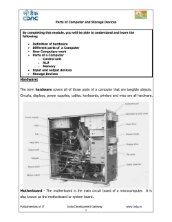 Parts of Computer and Storage Devices