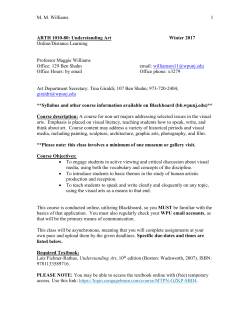 ARTH 1010-80: Understanding Art