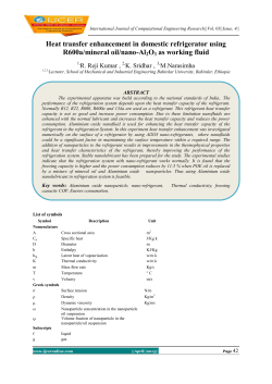 Heat transfer enhancement in domestic refrigerator using