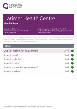 CQC Report Latimer Health Centre