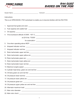R44 Quiz Based on the POH