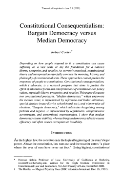 Constitutional Consequentialism: Bargain Democracy versus