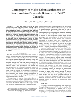 Cartography of Major Urban Settlements on Saudi Arabian
