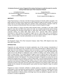 A Literature Survey of various Fingerprint De