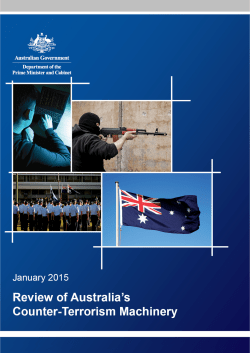 Review of Australia`s Counter-Terrorism Machinery