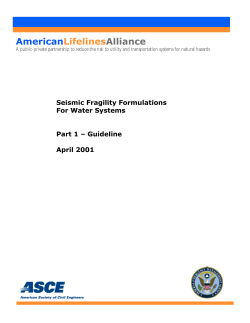 Seismic Fragility Formulations for Water Systems: Part 1